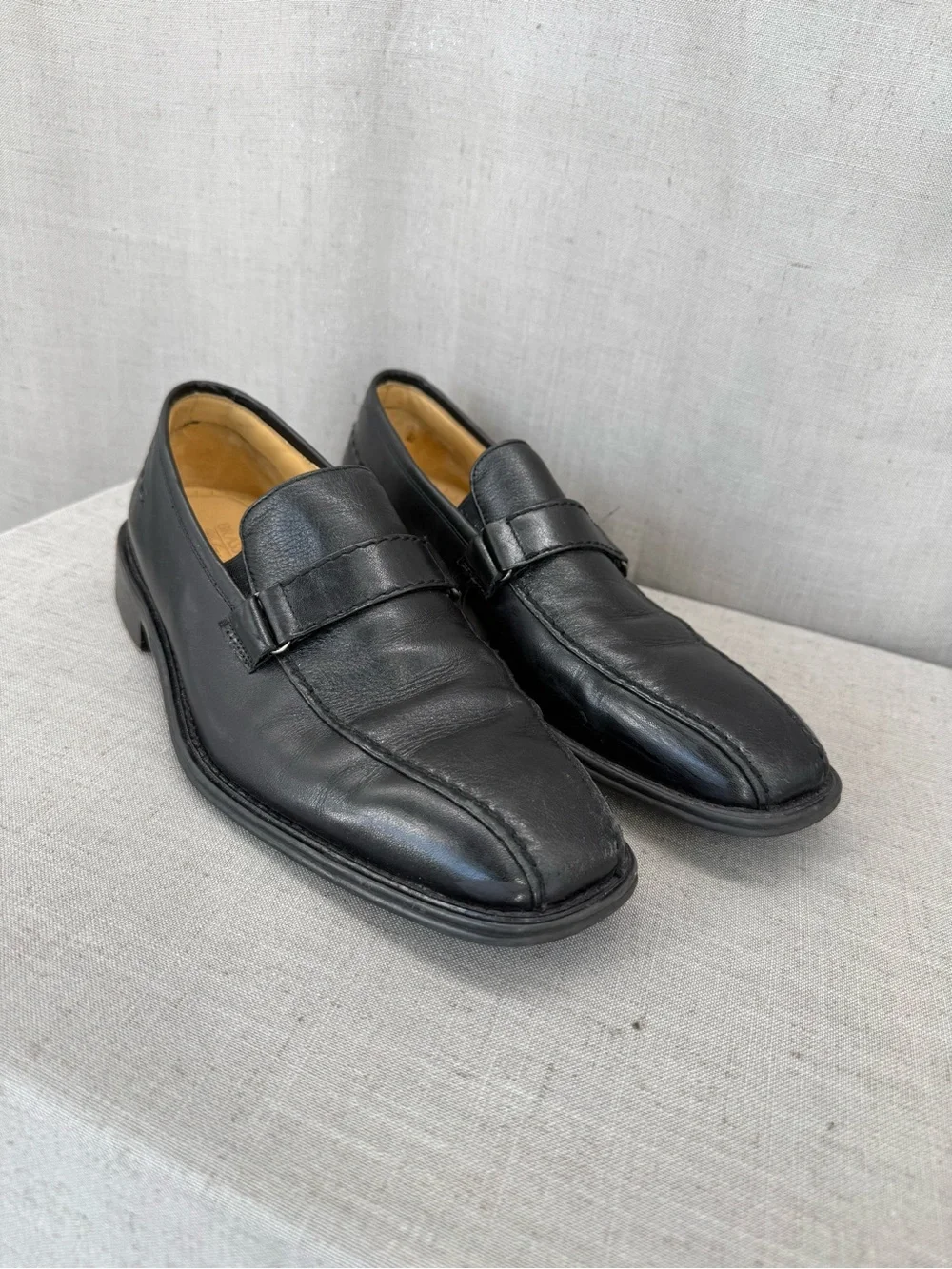 Brass Boot Walking Glove Shoes Sz 8.5 Loafers Black Soft  Leather